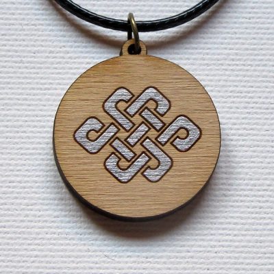 Medalion Nodul Mistic argintiu